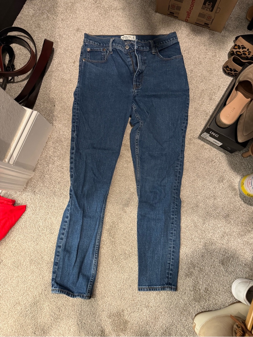 Abercrombie & Fitch Women's Skinny Jeans - Dark Blue